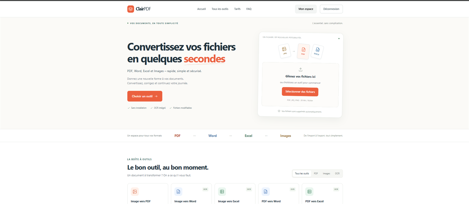 ClairPDF — Secure Document Conversion Platform — screenshot 2