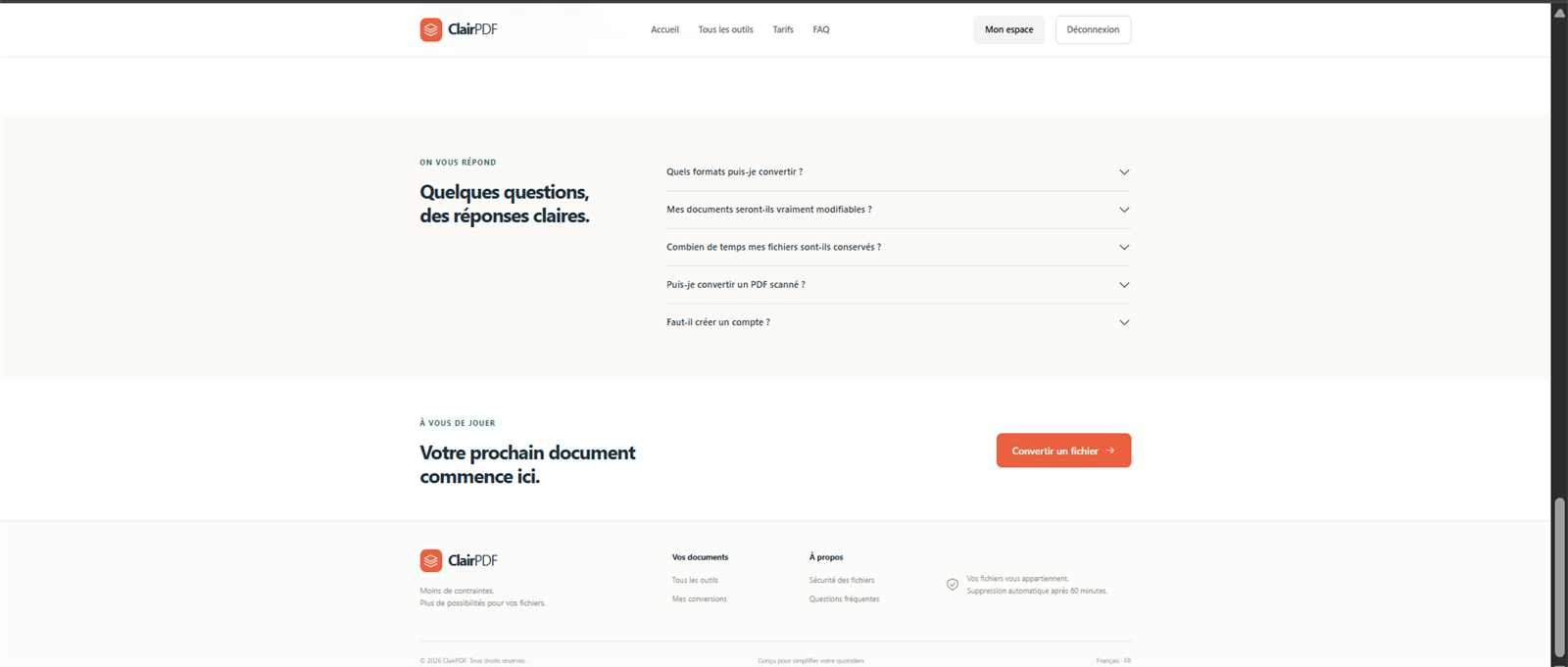 ClairPDF — Secure Document Conversion Platform — screenshot 4