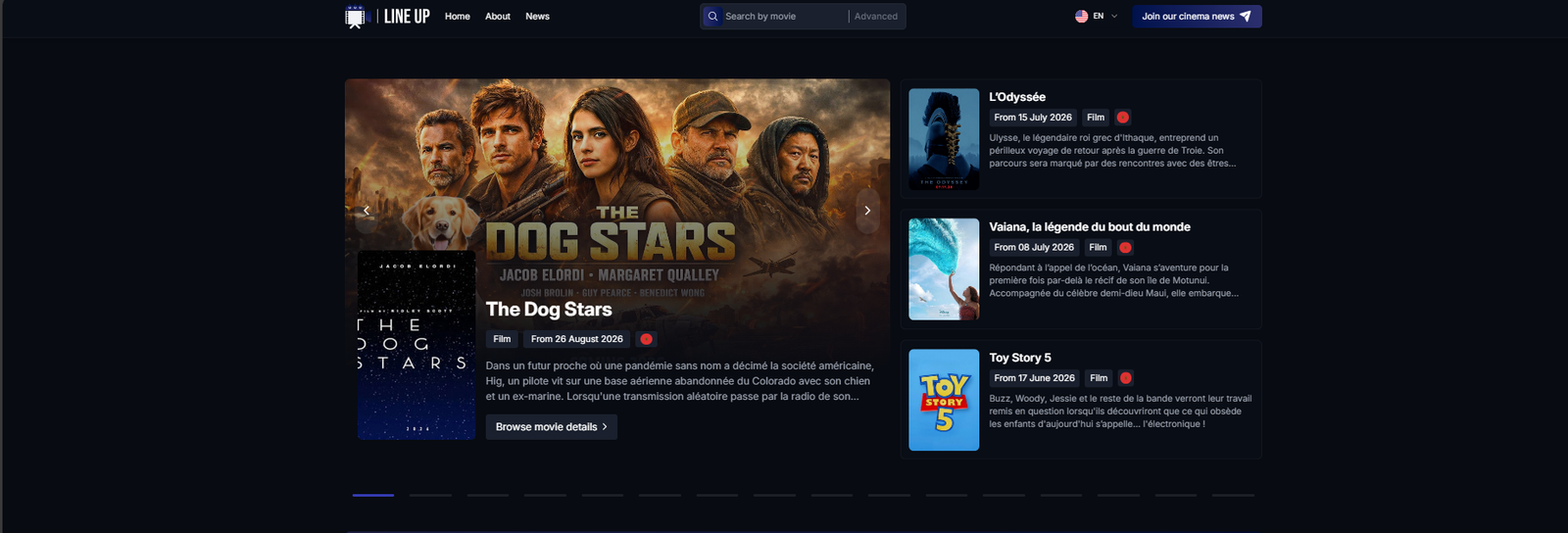 LineUp Cinema Platform — screenshot 1