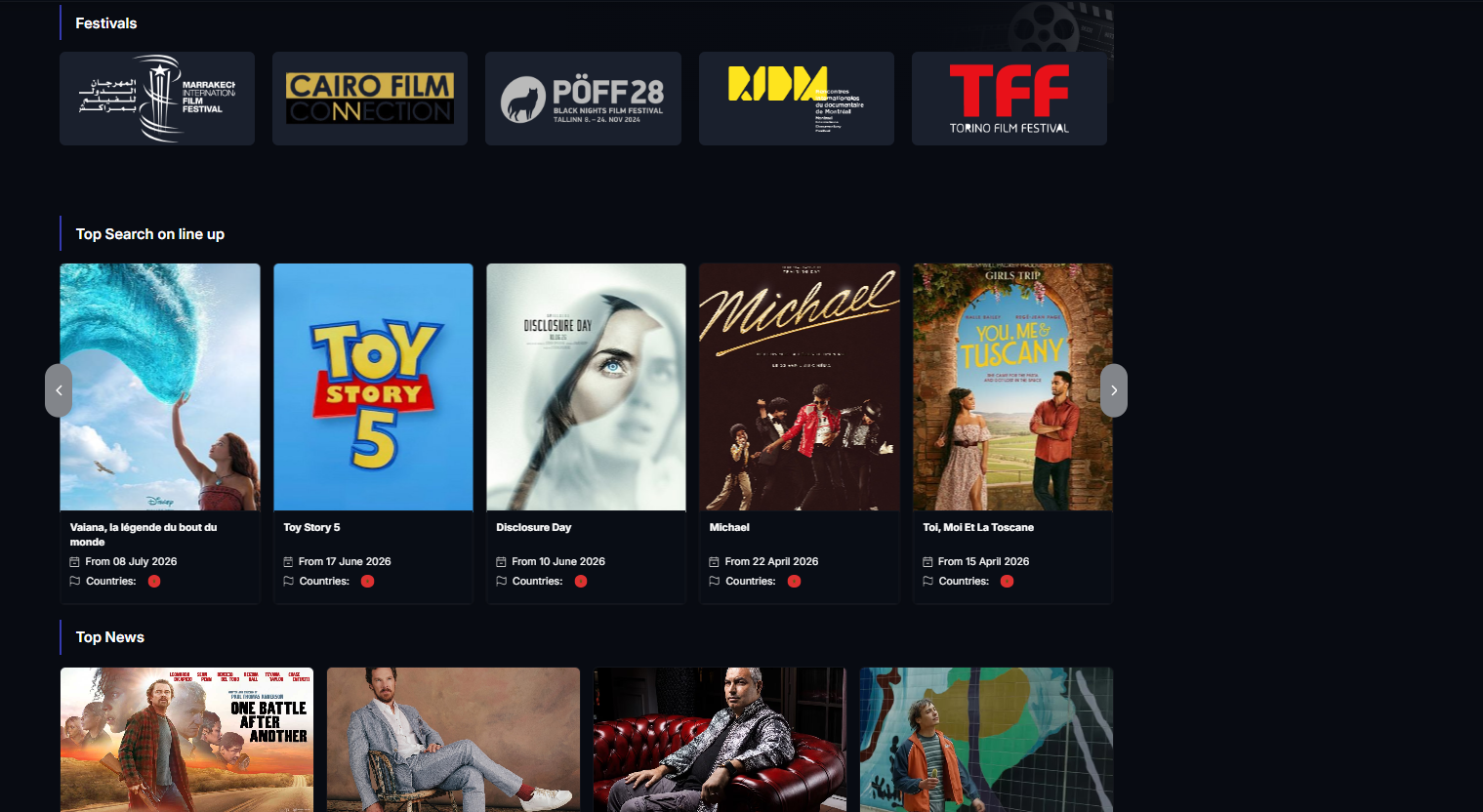 LineUp Cinema Platform — screenshot 3